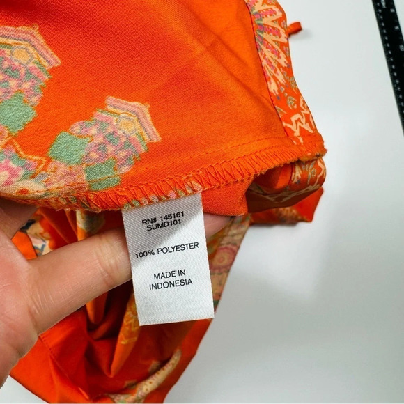 Orange Halter Casual Dress Size‎ Small - Picture 11 of 13